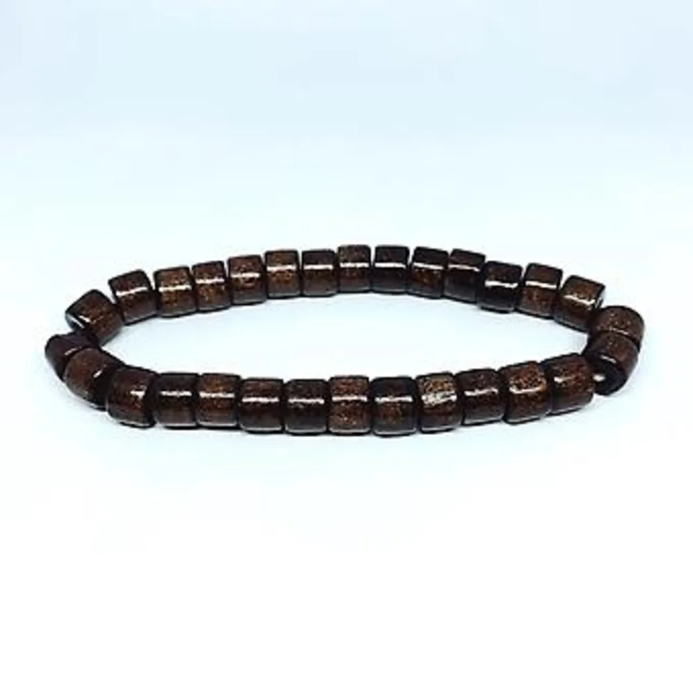 Handmade bracelet for men an antled wooden beads in brown bohemian